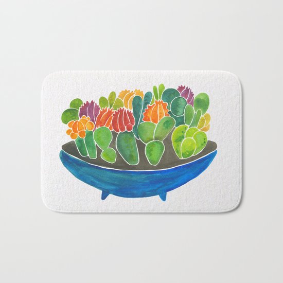 Succulents Bath Mat