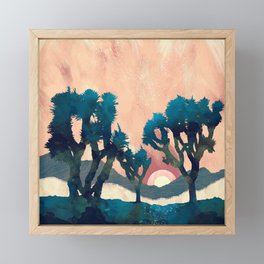 Sunset Desert Canyon Framed Mini Art Print