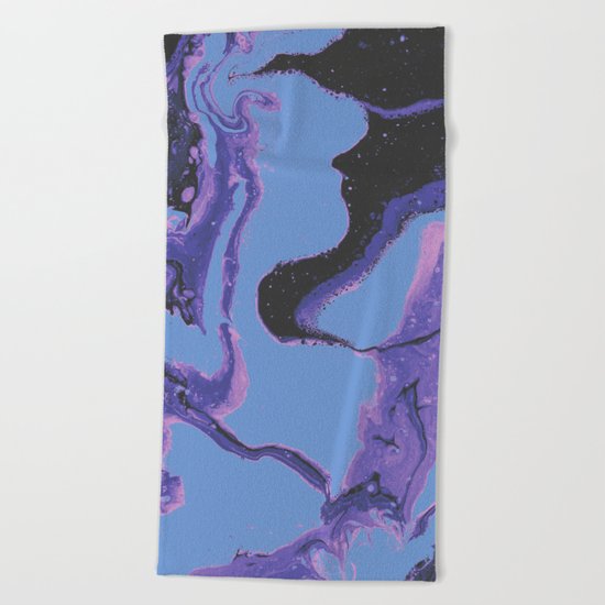 big girls cry Beach Towel