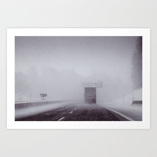through the snow Art Print