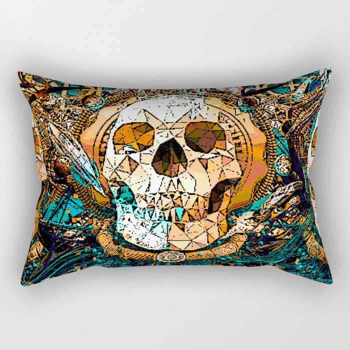 Old Skull Rectangular Pillow