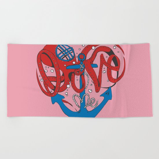 Deeply in Love Beach Towel