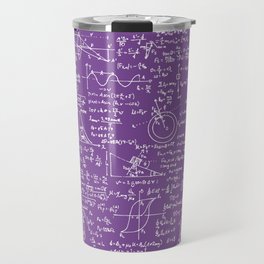 Physics Equations on Purple Travel Mug
