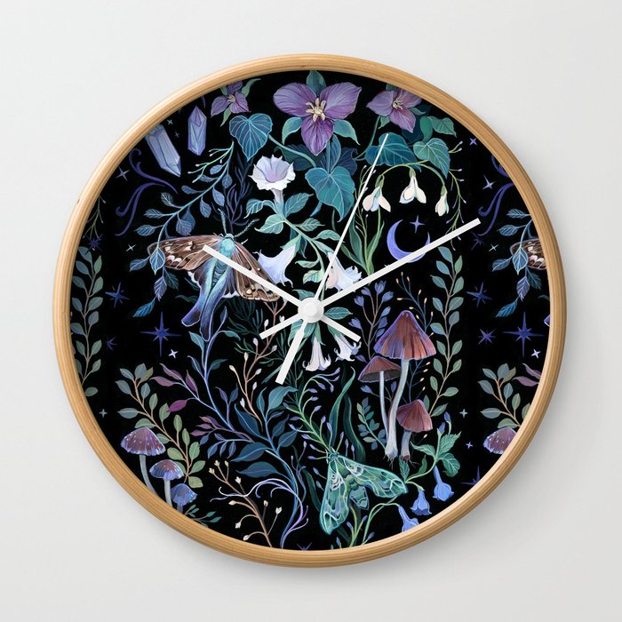 Night Garden Wall Clock