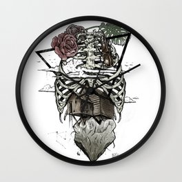 Esqueleton Illustration by Javi Codina Wall Clock