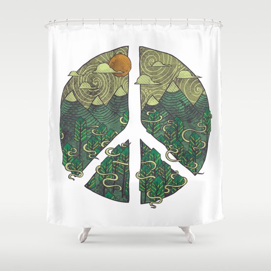 Peaceful Landscape Shower Curtain
