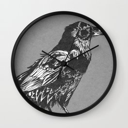 Raven Grey Wall Clock