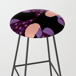 Woman At The Meadow Vintage Dark Style Pattern 42 Bar Stool