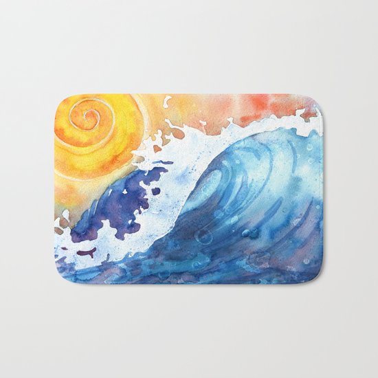 Ocean Wave Bath Mat