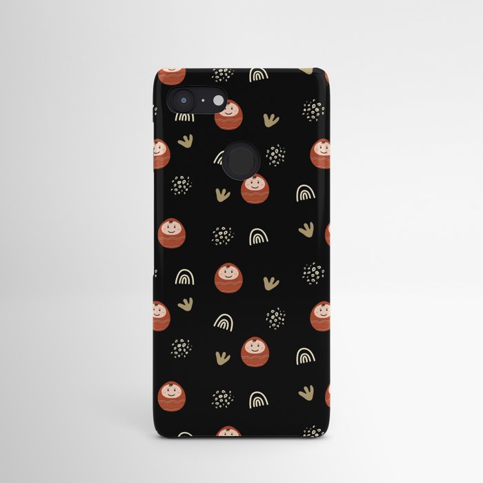 Traditional Doll  black Android Case