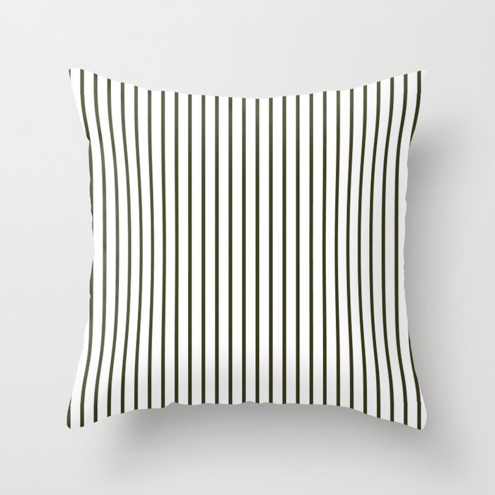 Garden Boot Grey Pinstripe on White Throw Pillow