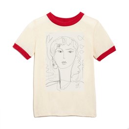 Sketch of a pop girl Kids T Shirt