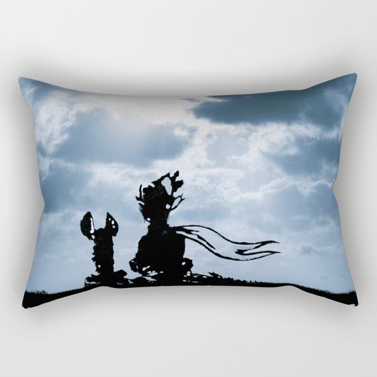 The little prince and the fox - dream version blue - quote Rectangular Pillow