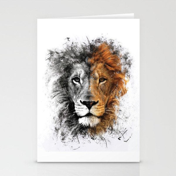 Two Face Lion  Stationery Cards