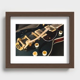 Western guitar framed Art | music instrument photography | wall art Recessed Framed Print
