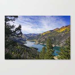 Autumn view of Lake San Cristobal in Colorado Canvas Print