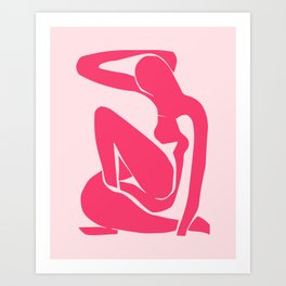 Pink Matisse Nude, Art Decoration Art Print