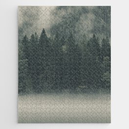 Misty Pine Forest Jigsaw Puzzle