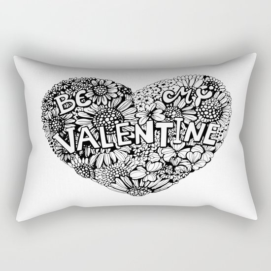 Floral heart Rectangular Pillow