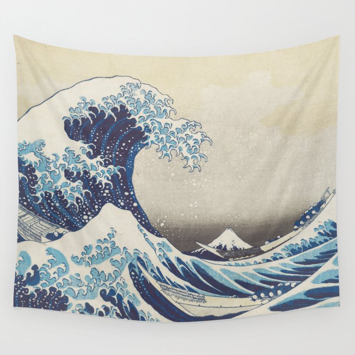 HD Original Great Wave Off Kanagawa Wall Tapestry