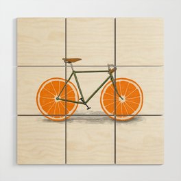 Zest (Orange Wheels) Wood Wall Art