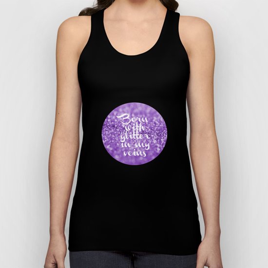 Glitter in my Veins III (Photo of Glitter) Unisex Tank Top