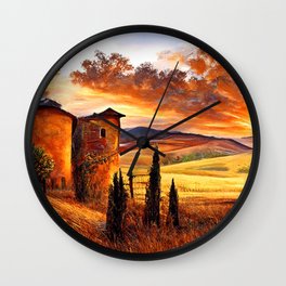 Landscapes of Tuscany Wall Clock
