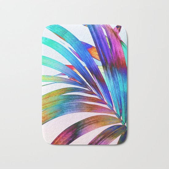 Multicolor Palm Leaf Bath Mat