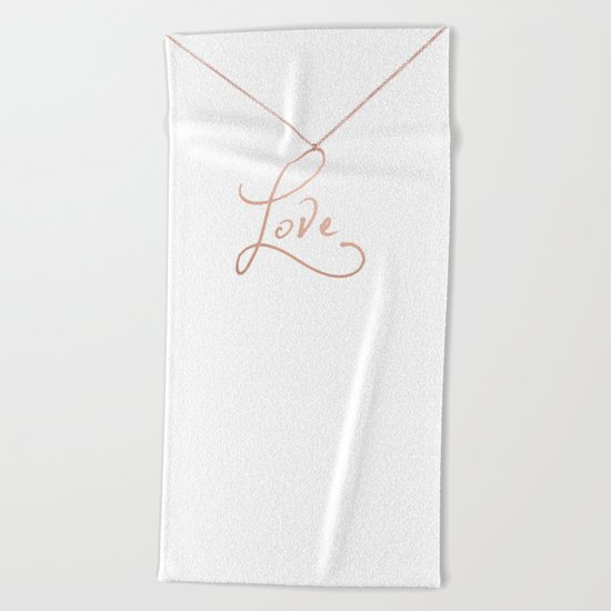 Love Pendant Beach Towel