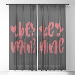 Be Mine Valentine's Day Sheer Curtain