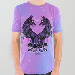 Purple Moon All Over Graphic Tee