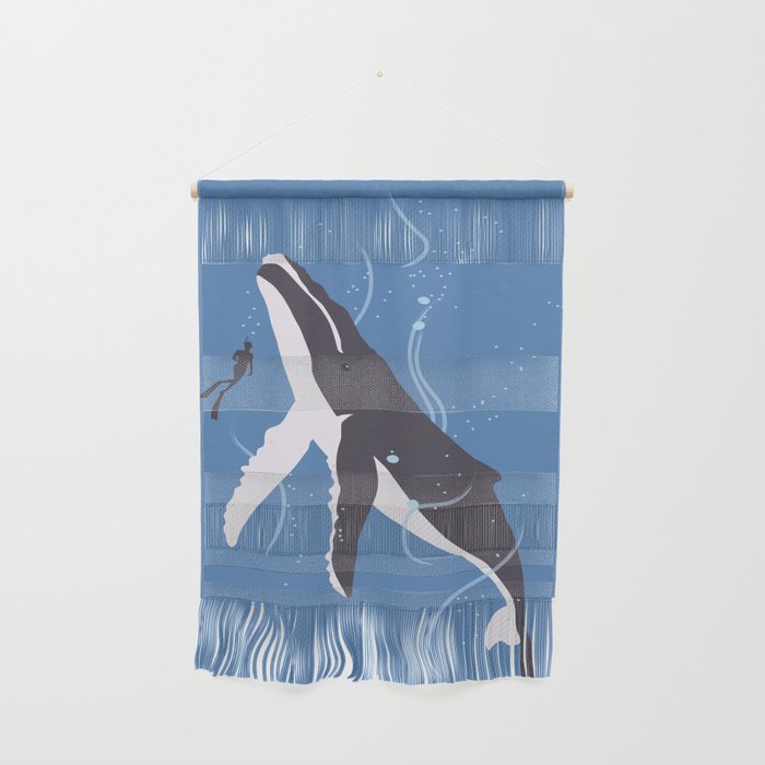 Humpback Whale and Human Wall Hanging