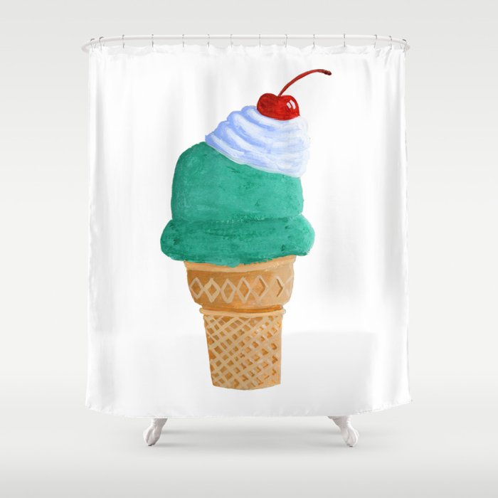 Ice Cream Cone Shower Curtain