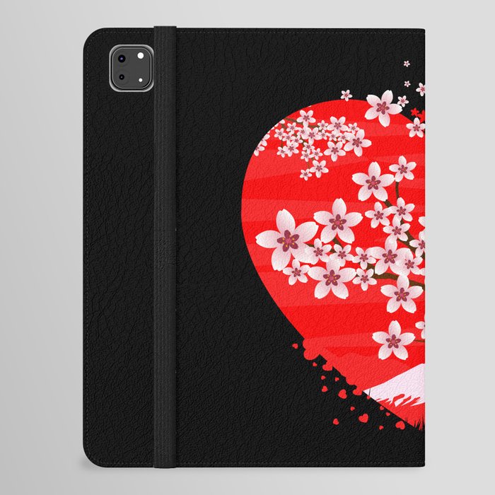 Cherry Blossom Heart iPad Folio Case