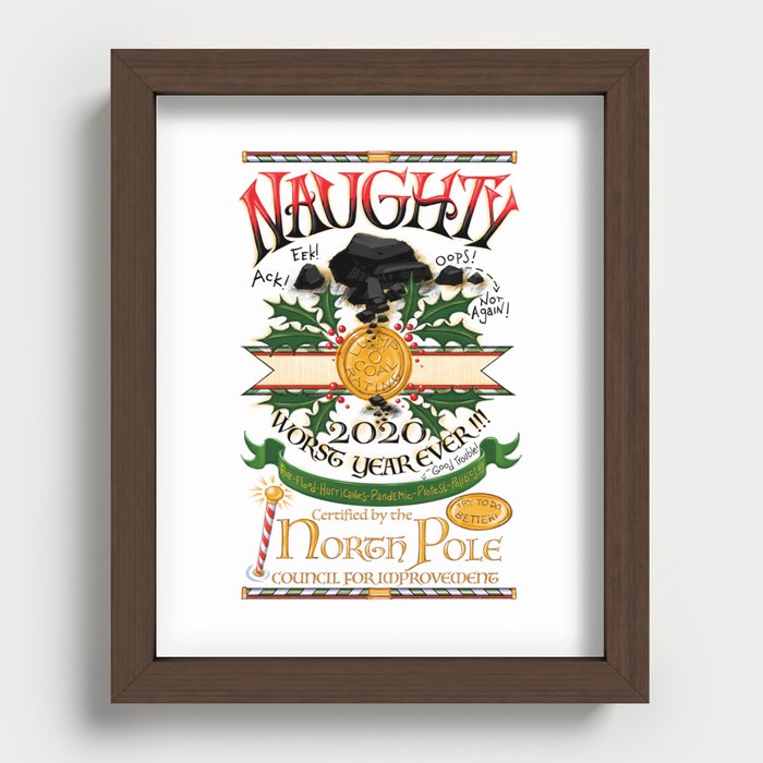 Naughty 2020 Recessed Framed Print