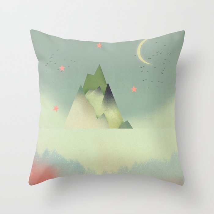Abstract Cloudscape Throw Pillow