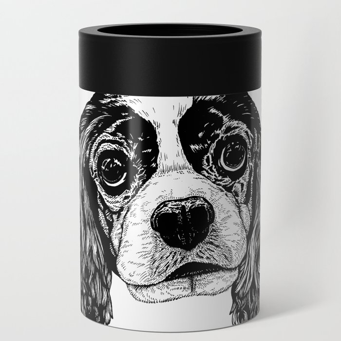 Cavalier King Charles Spaniel Dog Drawing Can Cooler