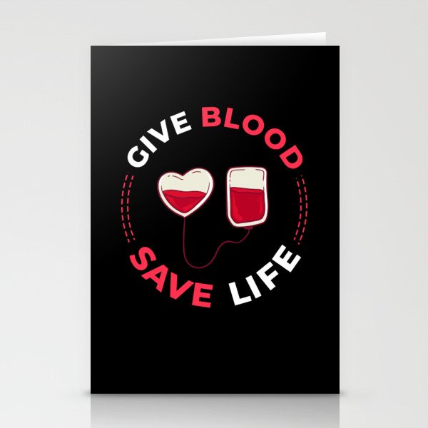 Blood Donor Give Blood Donation Save Life Stationery Cards