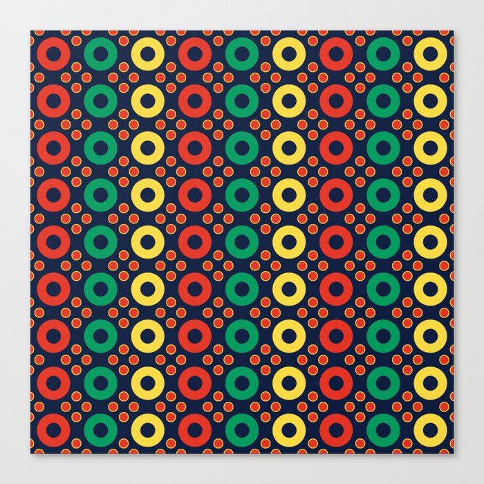 Bright & Bold Modern Discs Dots & Circles Canvas Print