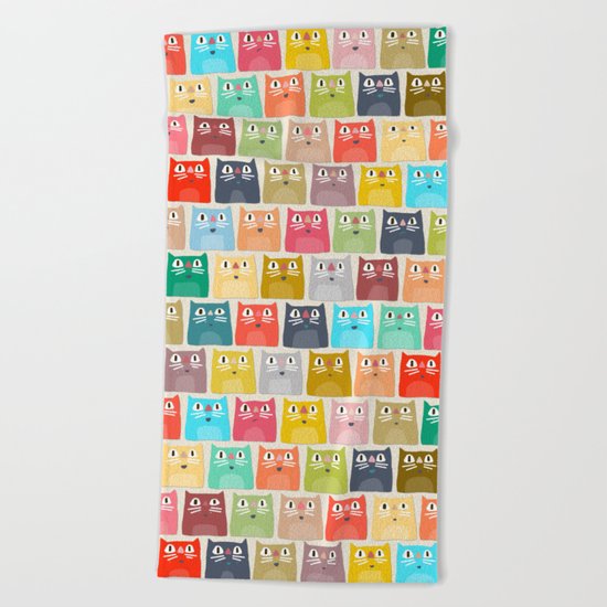 summer cats Beach Towel