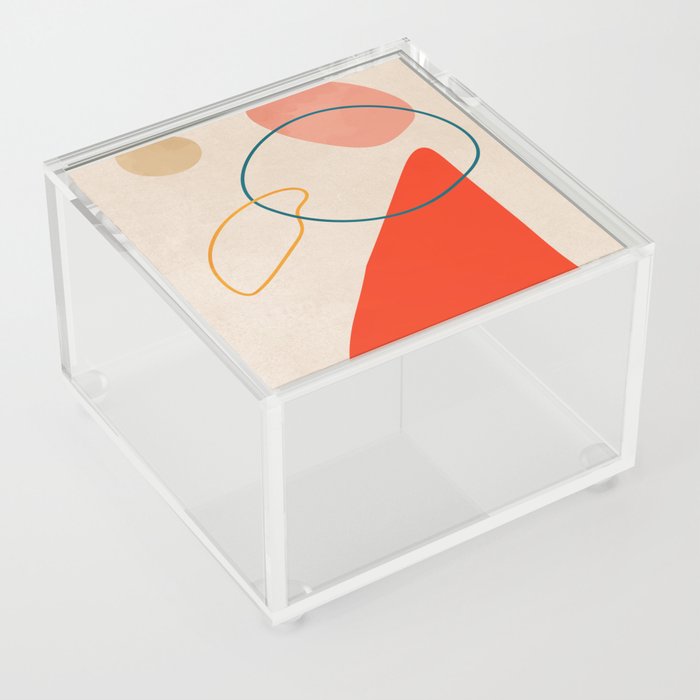 Nordic Organic Abstract Shapes Acrylic Box