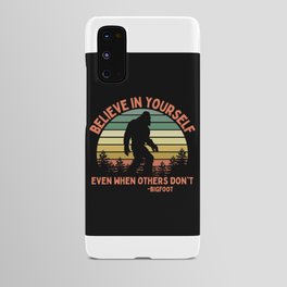 Bigfoot Funny Believe In Yourself Motivational Sasquatch Vintage Sunset Android Case