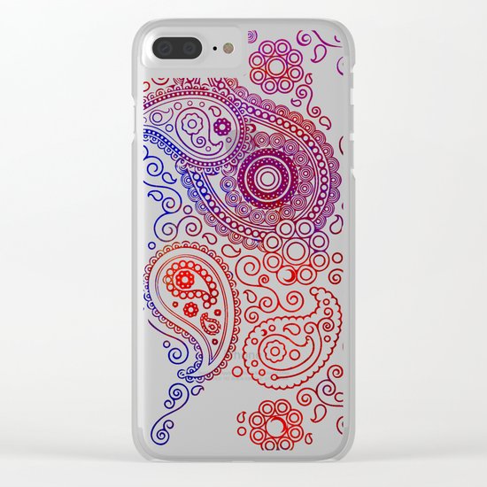 Vintage Pattern I Clear iPhone Case