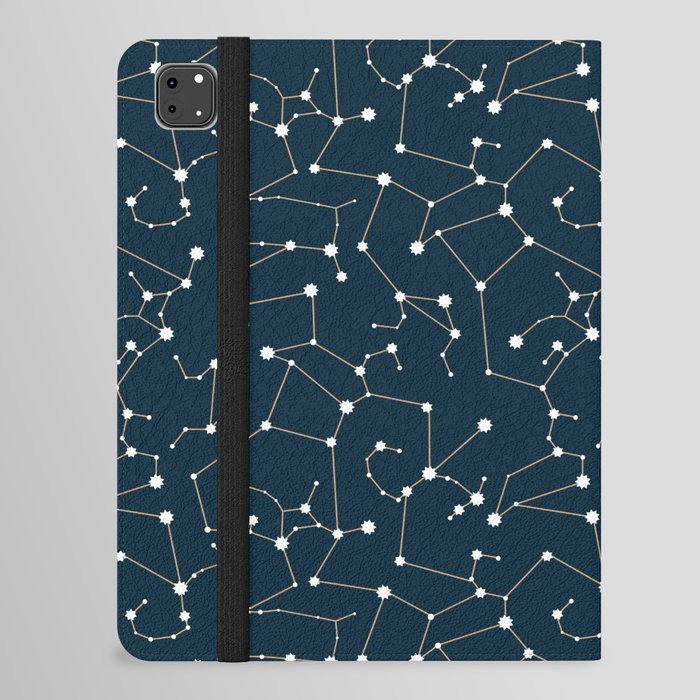 Constellation Simple Pattern Blue iPad Folio Case