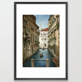 Venice Italy in Watercolor Framed Art Print
