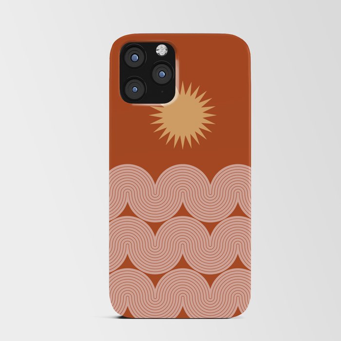 Mid Century Modern Geometric 48 in Sun and Sea Abstraction iPhone Card Case