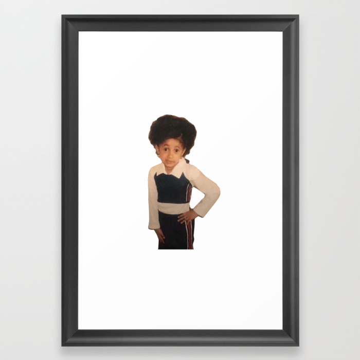 Yound Cardi B Meme Framed Art Print By Kylejohnsontv Society6
