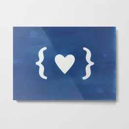 Paper Heart Metal Print | Other, Color, Cutout, Cyan, Photo, Cyanotype, Valentinesday, White, Contact, Blue 