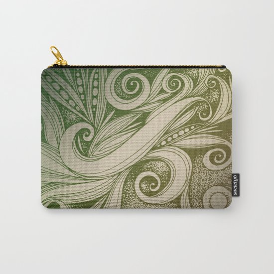 Tangled curves, olive Carry-All Pouch