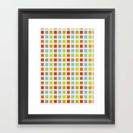 colorful checkerboard textile image Framed Art Print
